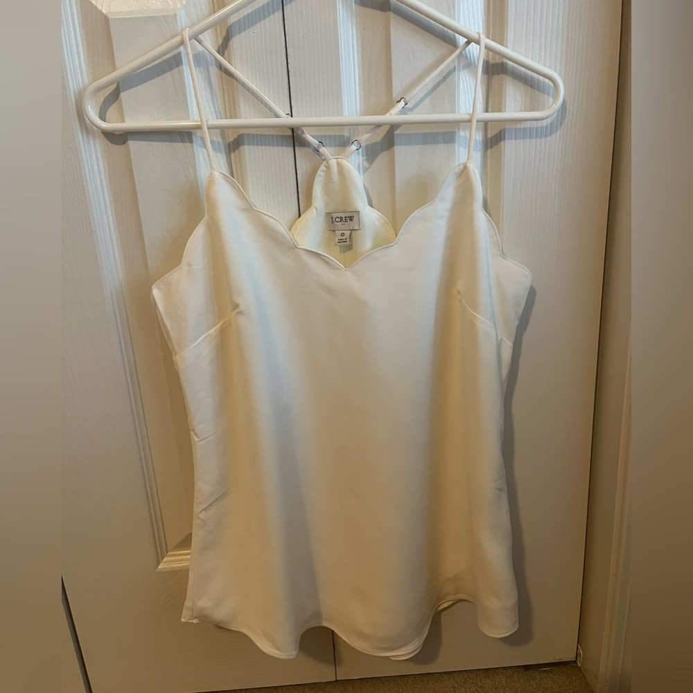NWT J. Crew Scalloped Tank